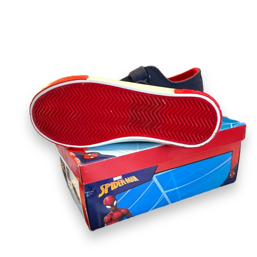 MARVEL Spider-Man Navy & Red Kids Sneakers (Sz 2) NWT - Picture 4 of 8